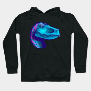 Dinosaur Blue Neon Hoodie